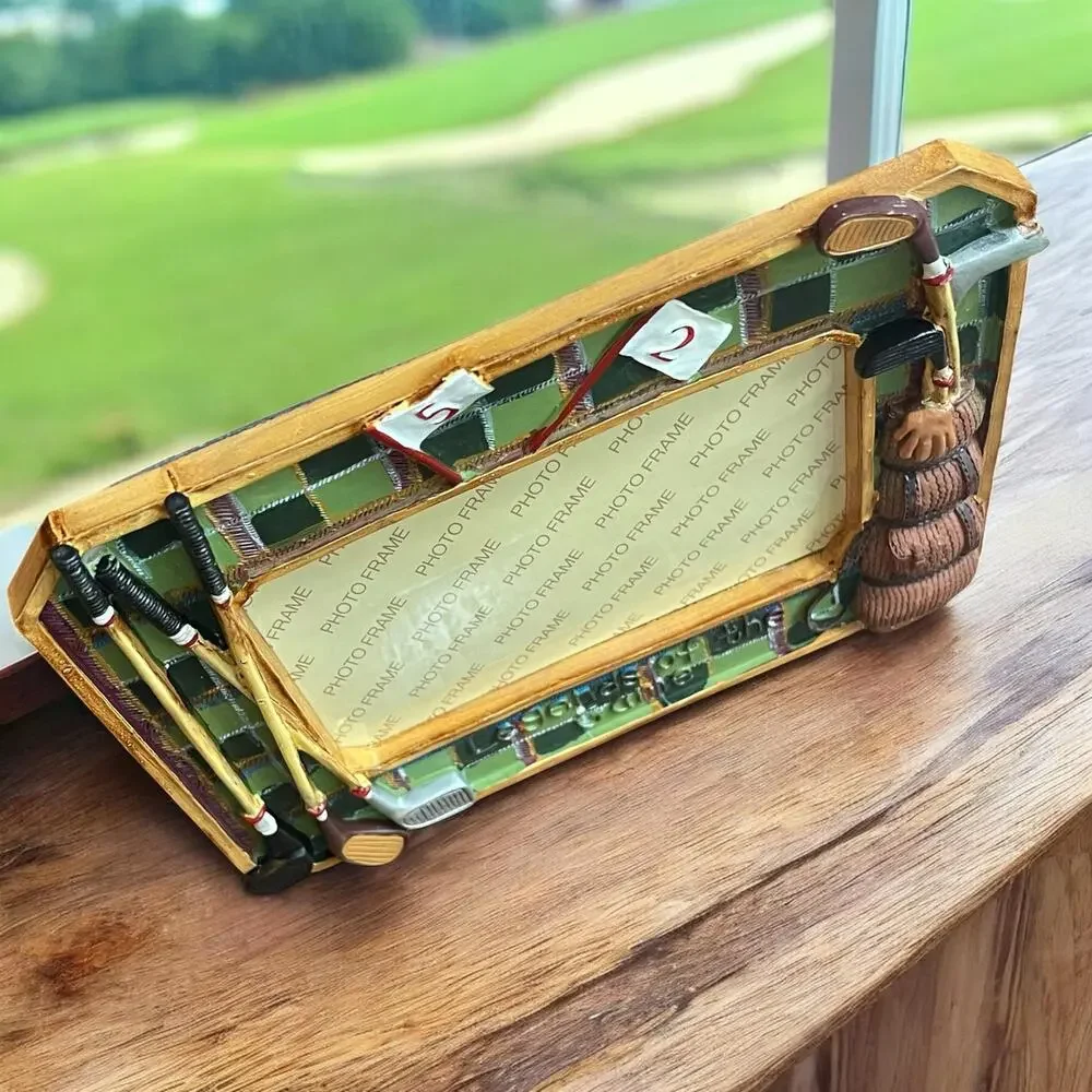 Vintage 3-D Golf Photo Frame Legends Of The Game Dad Friends Golfers Tabletop